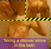 Alice-Tom – Taking a shower alone in the bath :)