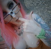 AnnDarcy – Cum on my glasses in the woods