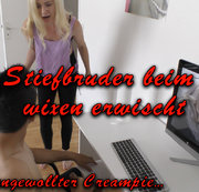 AnnaMai – Stiefbruder beim wixen erwischt + ungewollter Creampie