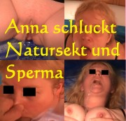 AnnaSchlucktAlles - Anna Schluckt NS und Sperma im Pool