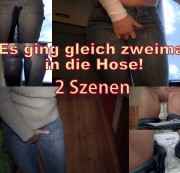 AnneDD28 - Es ging gleich zweimal in die Hose! 2 Szenen!