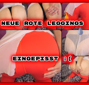 Aurora911 - Neue rote Leggings eingepisst