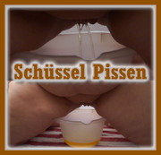BIG-BDSM-Princess - ° Schüssel Pissen ° - Weiße Schüssel, gelber Strahl
