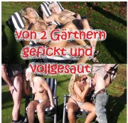 BiJenny - Von 2 Gärtner gefickt und vollgespermt,,
