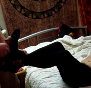 Blackredsex - Userwunsch Nylons und Footjob