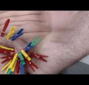 Callboyno1 - WÃ¤scheklammern am Sack und Schwanz