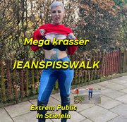 Cat-Coxx - Krasser public  Jeanspisswalk in Stiefeln