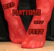 Curvy-Devil - Rote Netz Füße