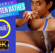 DONNABLU - Kleine Katze badet in heißer Milch