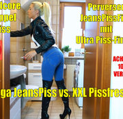 Daynia – Hardcore Doppel Piss | Perverser JeansPissFick mit Ultra versautem Pissfinale!