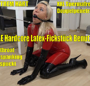Daynia - Extreme Hardcore Fickstückbenutzung für geknebelte, devote Latexficksau! XXL Spermafresse!