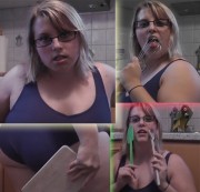 Dirty-Lena - Augustwichsen - Ficken in der Küche DT