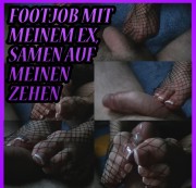 Farayia - Footjob mit meinem Ex, samen auf meinen Zehen