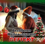 GINA-BANG - Mit betrunkenen WEIHNACHTSMANN GEFICKT