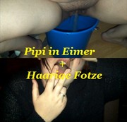 GeheimnisvolleLady - Pipi in Eimer + Haarige Fotze