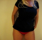 Geiles_Intimpiercing - *Userwunsch* Tragevideo roter Baumwollslip