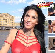 German-Scout - GERMAN SCOUT - Tattoo Bitch Mina in Berlin Outdoor bei Strassen Casting gefickt