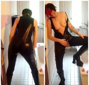 HeavenlyKiss - Wichsen im Glanzoverall !