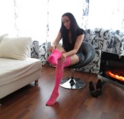 HerrinLatoria – Pinke Netzstrümpfe