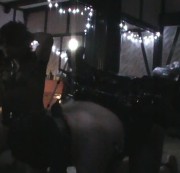 Herrin_Aschi - Sklave darf als Fussbank fürLackstiefel dienen