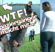 HoneyXLips - WTF! Spaziergänger macht einfach mit...