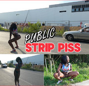 Josy-Black – Public Strip Piss mitten auf der Straße