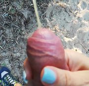 Julia_Jordan – Public Beach Wetting and Holding His Pissing Cock