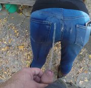 Julia_Jordan - Jeans Mega Wetting in the Forest - Selfpee and Golden Shower in Rubber Boots