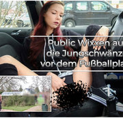 Kathrin-Kox – Public!!  Wixxen auf Jungschwänze vor dem Fussballplatz