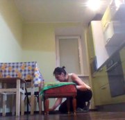 Kattypretty – Kate sexy cleaning her floor
