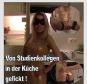 LarasSecret - Von 2 Studienkollegen in der Küche gefickt