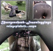Lejla-X - Usergeschenk-geile Jeansleggings...reinkepinkelt uups