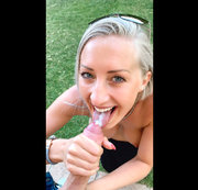 Leonie-pur - Privates Handyvideo! Bei der Familienfeier seinen Schwanz geblasen