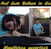 Lilly-Loveshot - Auf dem Balkon in die Maulfotze gespritzt