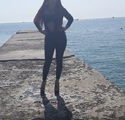 Ltv123 – Public Fetish. Women walking near sea in latex and heels