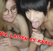 Marie-Saint - Geile Silvesternacht Party,Spaß und Sperma Doppel Blowjob Cumshot