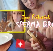 Miriam20 - SPERMA-BROT mit Schokolade zum Frückstück