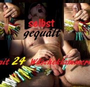 MrDerbe22 - selbst gequält mit 24 Wäscheklammern