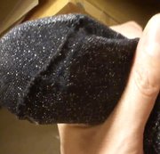 Newcummer-2018 – Mit den schwarz metallfarbigenen Nylonsöckchen gewichst….