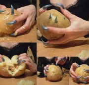 NoirPlaisir - Kratzen und Zerreissen mit langen blauen Krallen