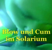 NotgeileClarissa - Blow und Cum im Solarium