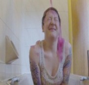 PippaLily – Slow motion over the head gunge #1