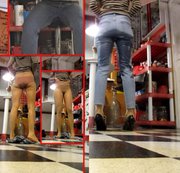 Pissy-Cat - Pipi in der Küche -  Piss in Jeans und  Nylon-Strumpfhose