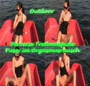 QueenParis - Outdoor - Perverse - Tretbootspiele - Pussy im Orgasmusrausch