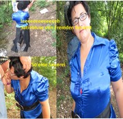 Rubens-Bizarr - Satinbluse im Wald besamt - 4 Fremde abgeblasen