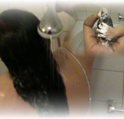 Rubensdiamant - Haare waschen unter der Dusche