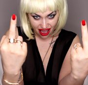 RussianBeauty - You are stupid retard! Worship My Middle Fingers and Loser Sign JOi