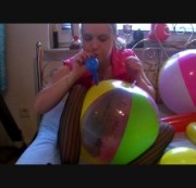 Sara-Sweet - Wasserball und Luftballon (Auf)Blasfetisch