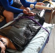 Sertiel – Milking, frenulum tease and postcum cock tickle, immobiled lad