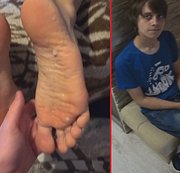 Sertiel - POV twink skate feetjob, foot worship and cumshot!